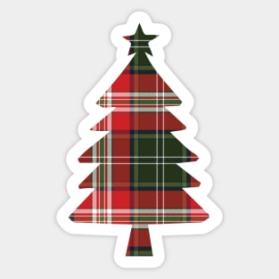 Tartan Christmas Tree Sticker